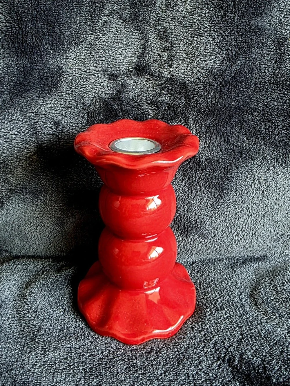 Bundle of 2 new Taper Candle Holder, Red 4.5